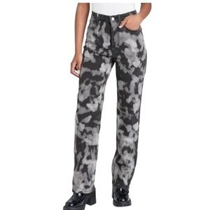Wild Fable | Super High Rise Straight Leg Jeans - Black Tie-Dye